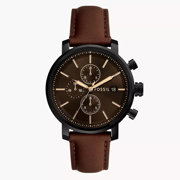 DE Reloj Fossil Rhett Hombre Correa Cuero Marrón - Reloj original en Guatemala