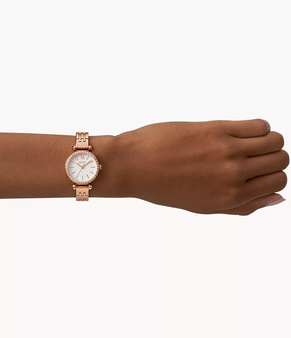 Reloj Fossil Tillie Mini Mujer Banda Metal Oro - Vista lateral