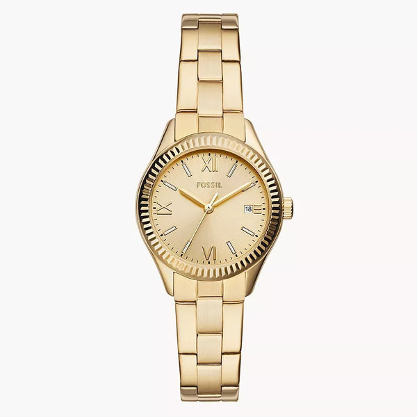 RYE-DE Reloj Fossil Rye Mujer Acero Dorado - Reloj original en Guatemala