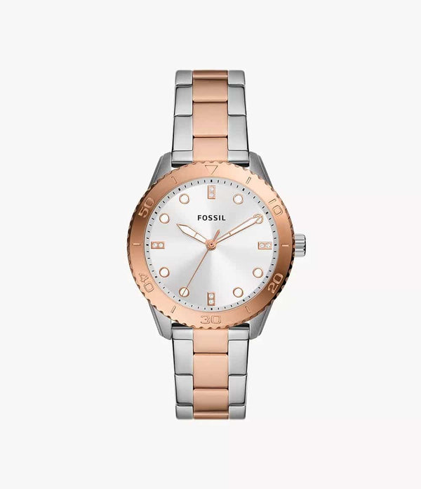 Reloj Fossil Dayle Mujer Correa Acero Plata Oro - Reloj original en Guatemala
