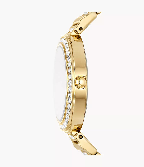 Reloj Fossil Karli Mujer Dorado con Cristales - Vista lateral