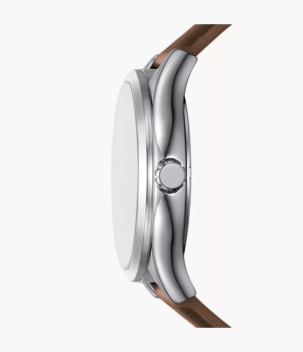 DE Reloj Fossil Fenmore Hombre Cuero Verde Esmeralda - Vista lateral