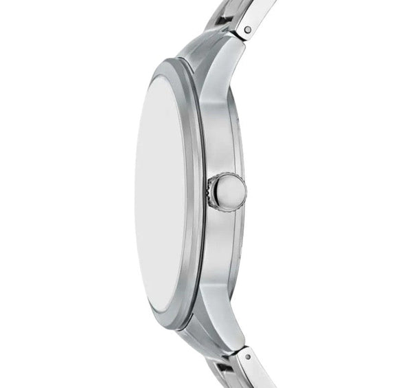 Reloj Fossil Flynn Moonphase Hombre Acero Plateado - Vista lateral