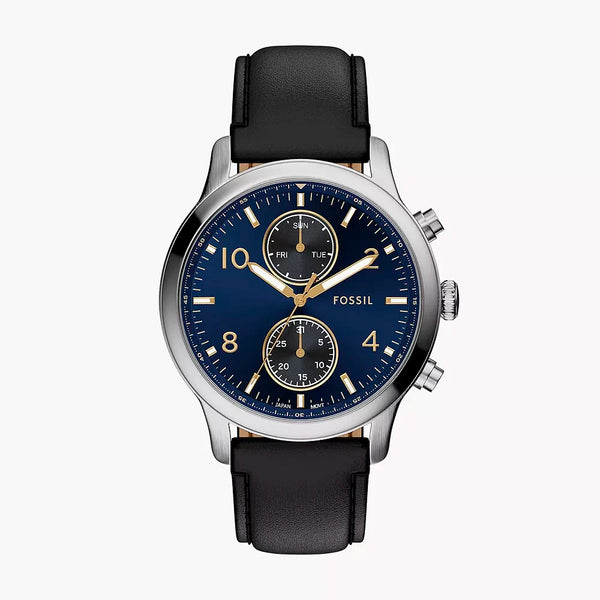 Reloj Fossil Fenmore Hombre Correa Cuero Negro - Reloj original en Guatemala