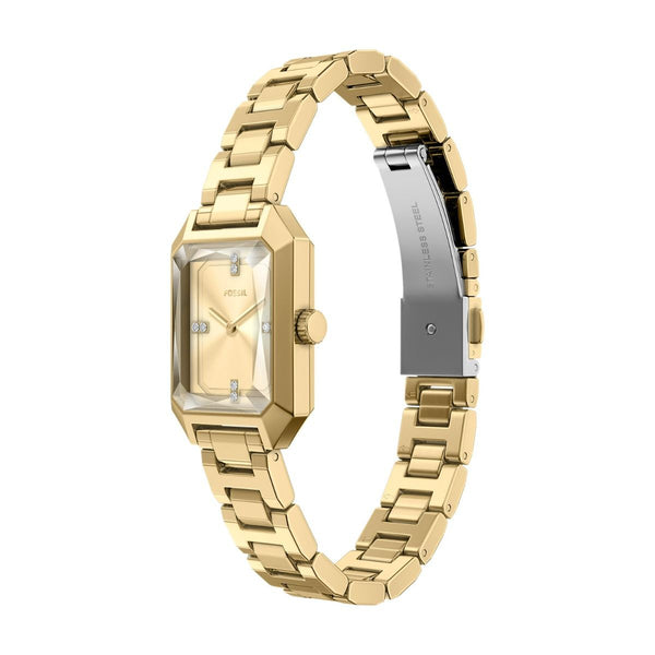 Reloj Fossil Bridget de mujer correa de metal - Vista lateral