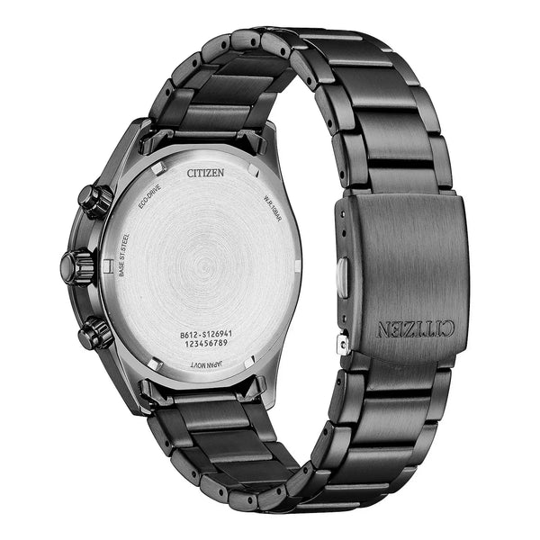 Reloj 52F Citizen Sport Casual Eco-drive de hombre correa de metal - Vista lateral