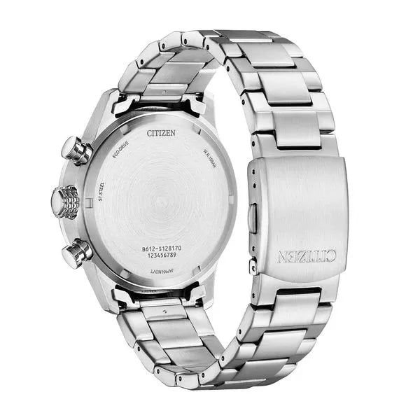 59L Reloj Citizen Chronograph Avion Eco-Drive Hombre Acero Azul - Vista lateral