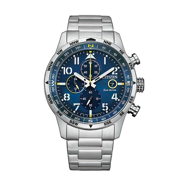 59L Reloj Citizen Chronograph Avion Eco-Drive Hombre Acero Azul - Reloj original en Guatemala