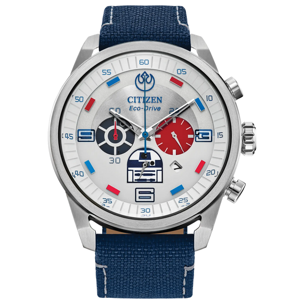 Reloj 03W Citizen R2-D2 de Star Wars pulsera tela Eco-drive - Reloj original en Guatemala