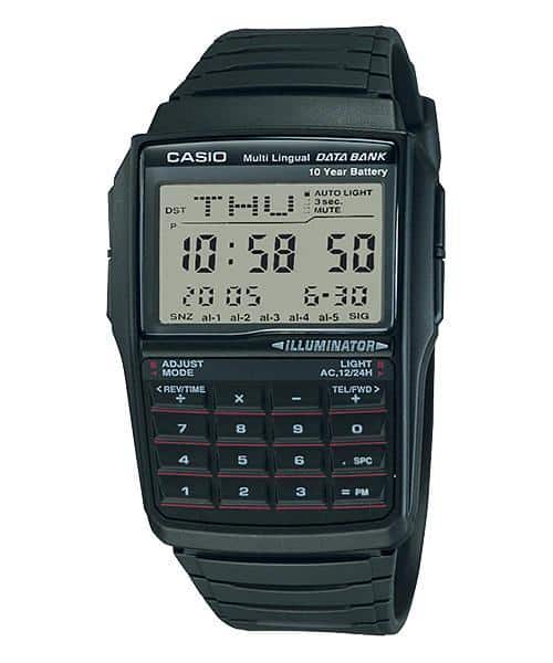 32 Reloj Casio Data Bank Hombre Resina Negro - Reloj original en Guatemala