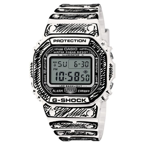 DW-5600JV-7 Reloj G-Shock de hombre correa de silicona - Resina Blanco