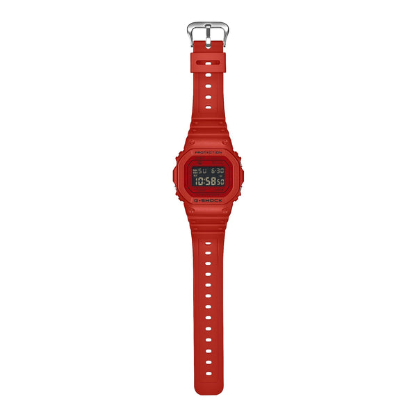 DW-5600RRB Reloj G-Shock Hombre Resina Rojo - Vista lateral