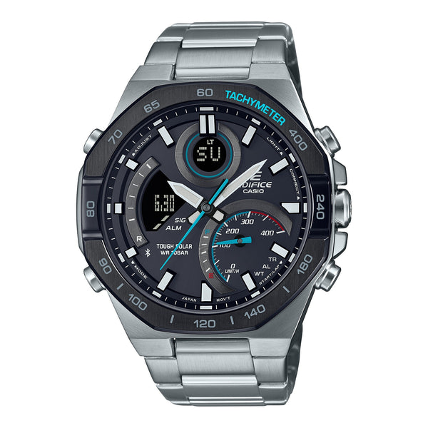 950DB Reloj Edifice Hombre Acero Esfera Negra - Reloj original en Guatemala