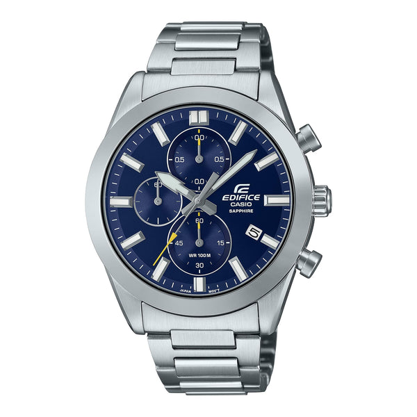 710D Reloj Edifice Hombre Correa de Acero Esfera Azul - Reloj original en Guatemala