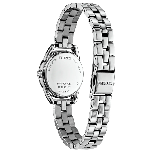 70E Reloj Citizen Eco-Drive Mujer Acero Esfera Negra - Vista lateral