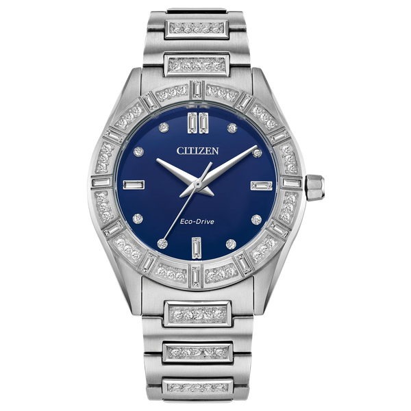 57L Reloj Citizen Silhouette Crystal Eco-drive de dama pulsera de metal 34 mm - Reloj original en Guatemala