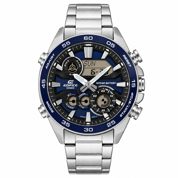 ERA-130D-2A Reloj Edifice de hombre correa de metal - Acero Inoxidable Plateado
