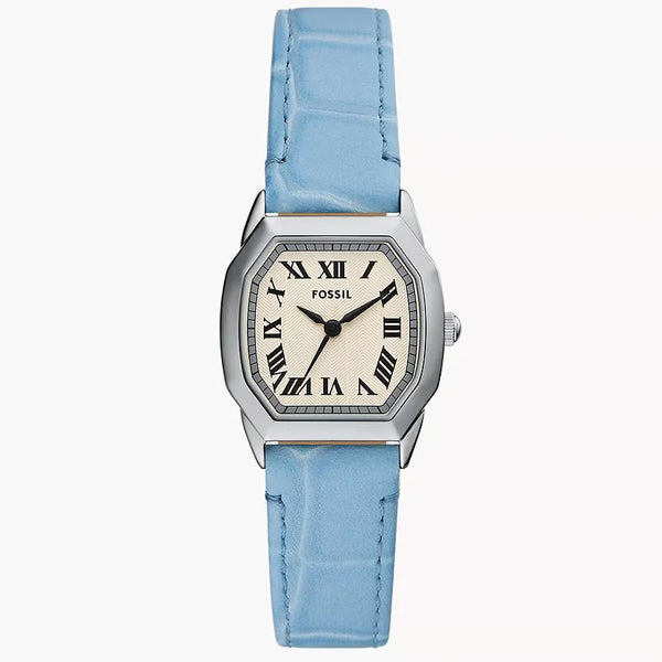 Reloj Fossil Harlow Mujer Correa Piel Azul Cielo - Reloj original en Guatemala