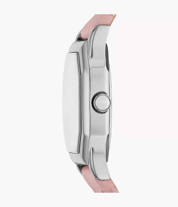 Reloj Fossil Harlow Mujer Correa Cuero Rosado - Vista lateral