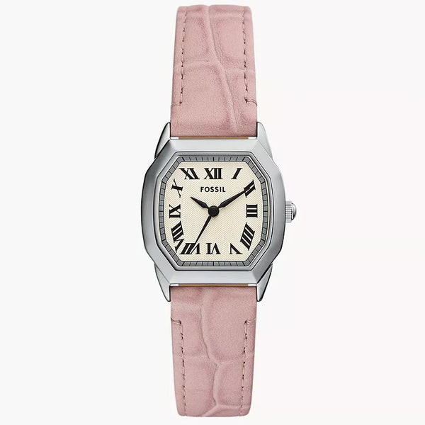 Reloj Fossil Harlow Mujer Correa Cuero Rosado - Reloj original en Guatemala