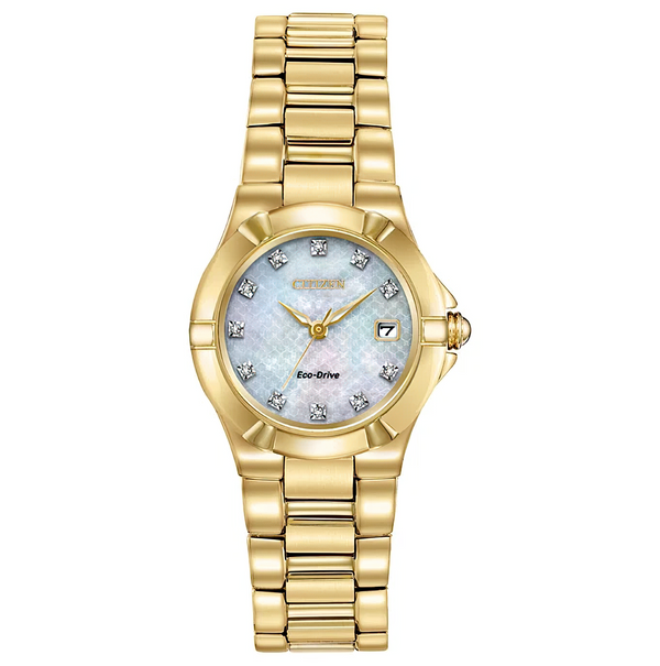 61D Reloj Citizen Eco-Drive Mujer Acero Dorado Nácar - Reloj original en Guatemala