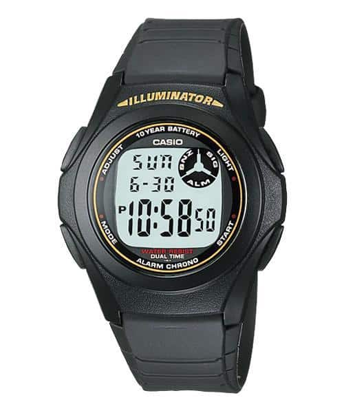 F-200W-9A Reloj Casio para Hombre, Illuminator 10 Años de Batería 44 mm — original con garantía, La Relojería GT