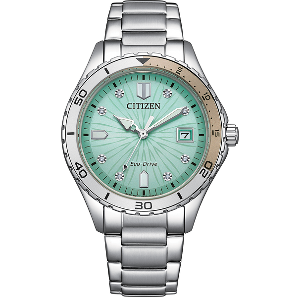 Reloj Citizen Eco-Drive Mujer Acero Esfera Verde - Reloj original en Guatemala