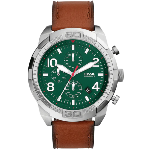 Reloj Fossil Bronson Hombre Esfera Verde Cuero - Reloj original en Guatemala