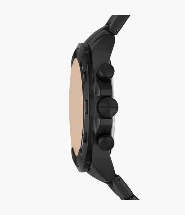Reloj Fossil Bronson Hombre Acero Negro Marrón - Vista lateral