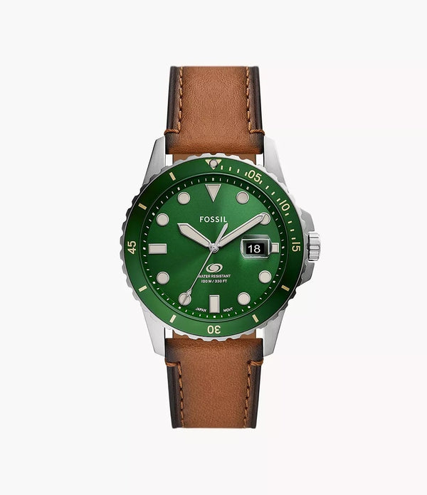 Reloj Fossil Dive Hombre Piel Verde - Reloj original en Guatemala