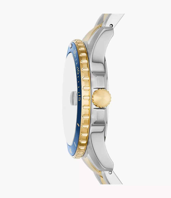 Reloj Fossil Blue Dive Hombre Acero Inoxidable - Vista lateral