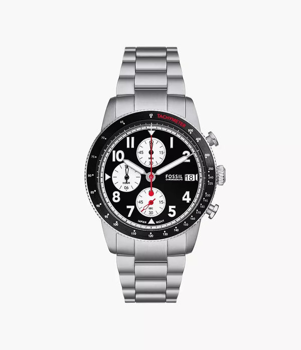 Reloj Fossil Sport Tourer Hombre Acero Dial Negro - Reloj original en Guatemala