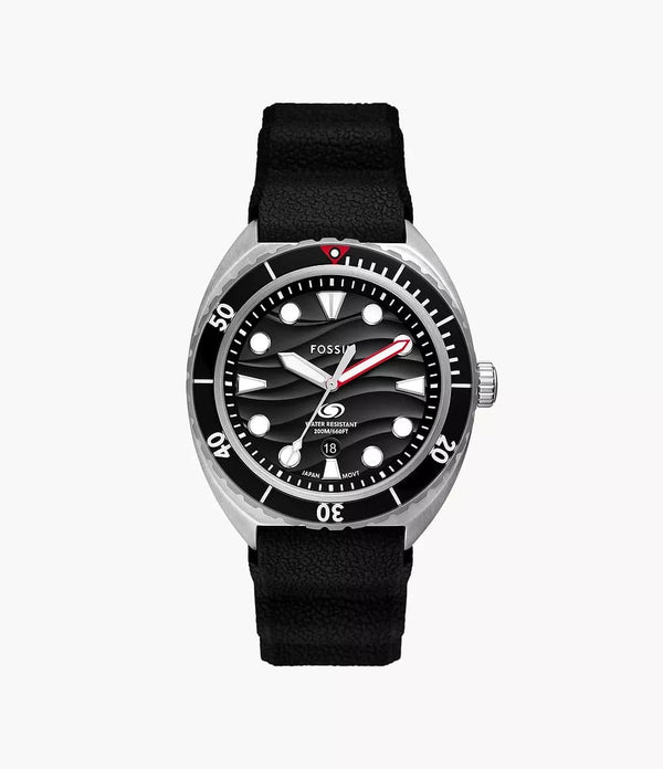 Reloj Fossil Breaker Hombre Correa de Resina Negro - Reloj original en Guatemala