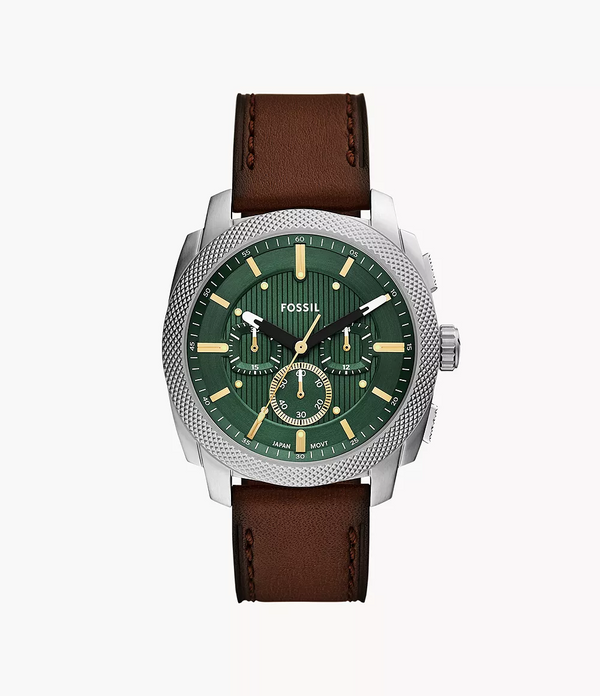 FS6100 Reloj Machine de hombre correa de cuero