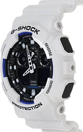 GA-100B Reloj G-Shock Unisex Resina Blanco - Vista lateral