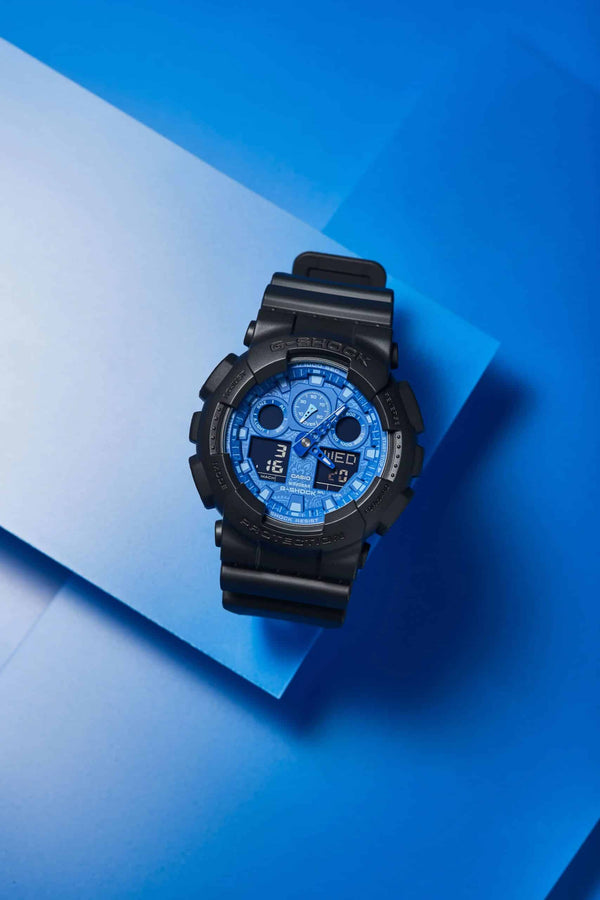 GA-100BP-1A Reloj G-Shock GA-100 Hombre Resina Negra Esfera - Vista lateral