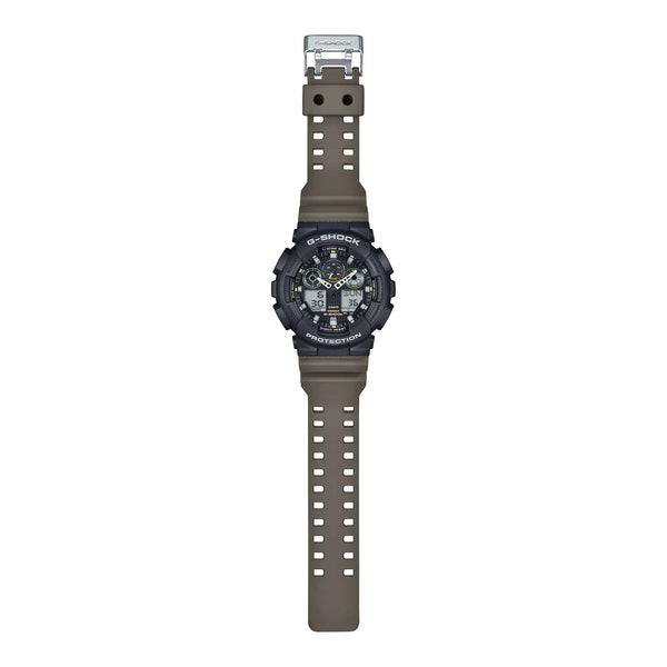 GA-100TU-1A3 Reloj G-Shock Hombre Resina Negro Correa Verde - Vista lateral