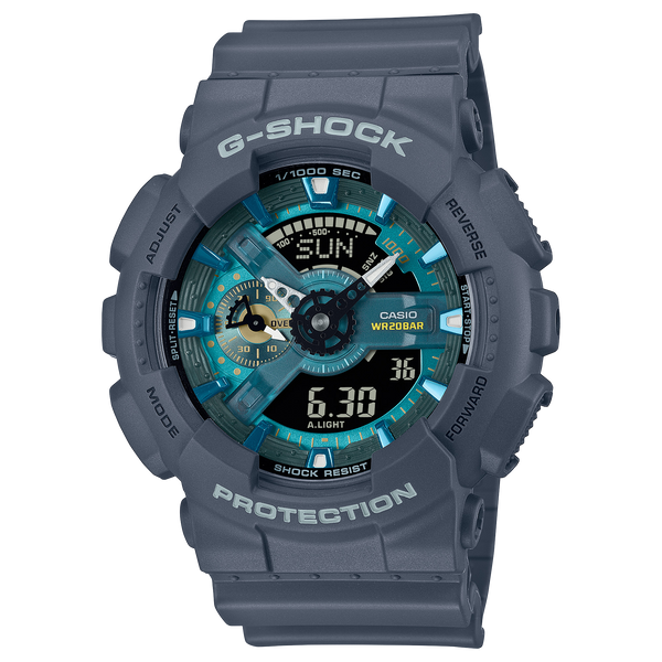 GA-110AS Reloj G-Shock Hombre Resina Azul Grisáceo Turquesa - Reloj original en Guatemala