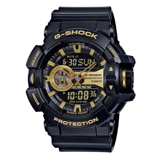 GA-400GB Reloj G-Shock Hombre Resina Negro Dorado - Reloj original en Guatemala