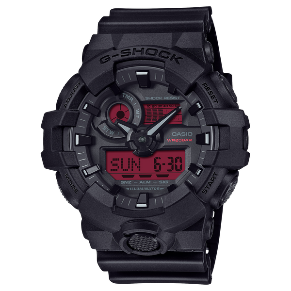 GA-700BBR-1A Reloj G-Shock Hombre Resina Negro - Reloj original en Guatemala