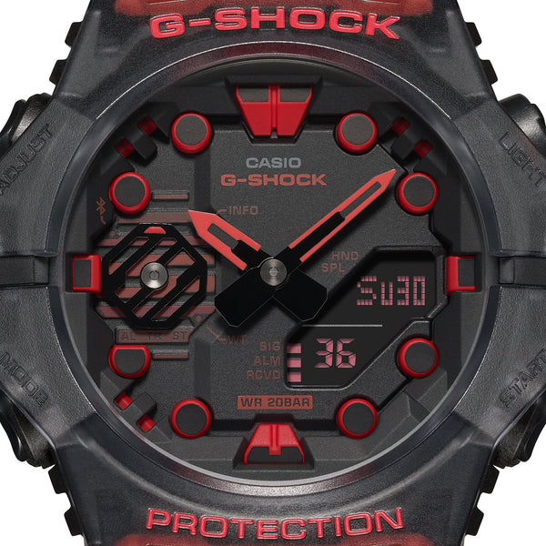 GA-B001G Reloj G-Shock Hombre Resina Negro Rojo Bluetooth - Vista lateral