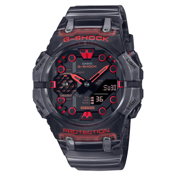 GA-B001G Reloj G-Shock Hombre Resina Negro Rojo Bluetooth - Reloj original en Guatemala