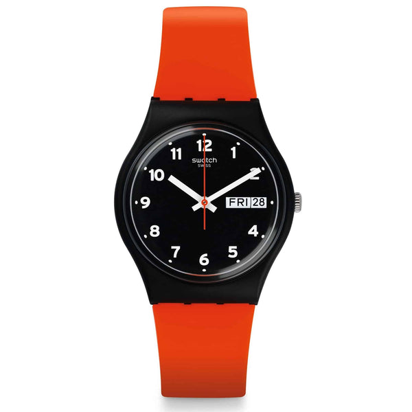 RED Reloj Swatch Originals Gent Unisex Correa Resina Naranja - Reloj original en Guatemala