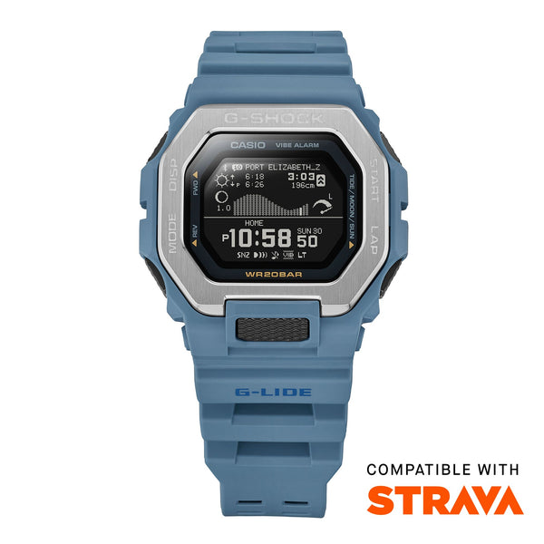 100 Reloj G-Shock G-LIDE Hombre Correa Resina Azul - Vista lateral