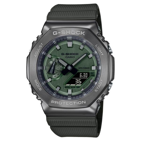 GM-2100B-3A Reloj G-Shock de caballero banda de caucho - Resina Verde