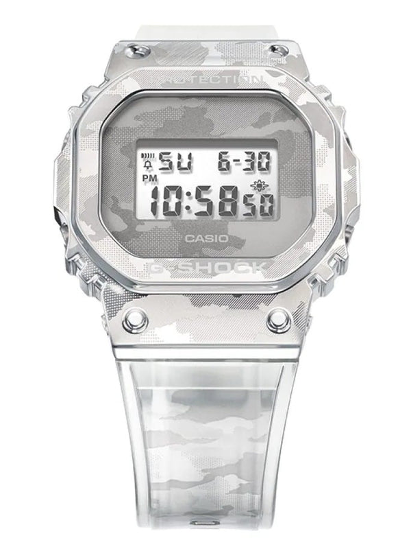 GM-5600SCM Reloj G-Shock 5600 Hombre Camuflaje Plata - Vista lateral