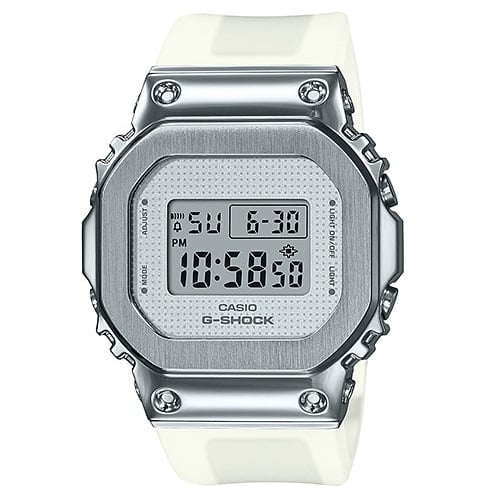 GM-S5600SK Reloj G-Shock Metal Unisex Acero Resina Blanca - Reloj original en Guatemala