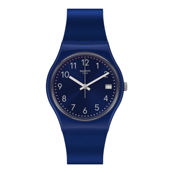 DE Reloj Swatch Pearlyblue Hombre Correa Caucho Azul - Reloj original en Guatemala