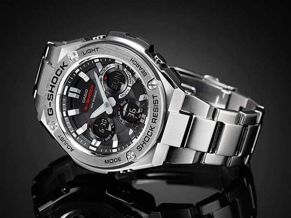 S110D Reloj G-Shock G-Steel Hombre Acero Esfera Negra - Vista lateral