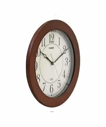 IQ-126 Reloj de Pared Casio Clásico Marco de Madera Café - Vista lateral